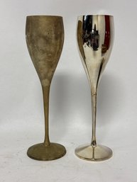Pair Of International Silver-plated Champagne Goblets