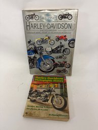 Two Collectible Books Detailing The History Of Harley-Davidson Motorcycles.