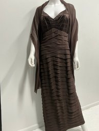 Stunning Sherrie Bloom - Peter Novello CHETTA B Gown With Shawl