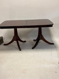 Mahogany Double Pedestal Dining Table, Often In The Style Of Duncan Phyfe