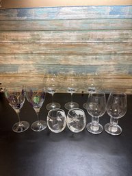 Mixed Pairs Of Glasses And 3 Red Wine Glasses- Riedel