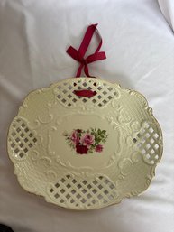 Formalities  By BAUM Discontinued Victorian Rose Wall Hanging Plate