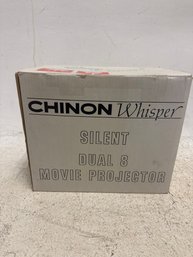 Chinon Whisper Silent Dual 8 Movie Projector In Box