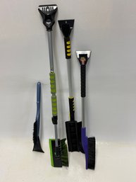 Lot Of 4 Ice And Snow Brushes For Car