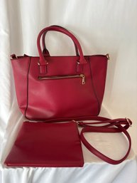 Bass Fake Leather Purse And Crossbody