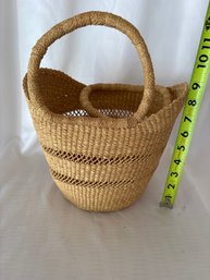 Wicker Handbag/craft Tote  Good Condition
