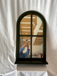 Hanging Wall Mirror, Green Wood