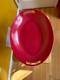 2010 Large Red Plastic Bowl