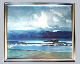 West Coast Of Ireland By Robert Henri (1865-1929) Blue Toned Coastal Landscape Lithograph