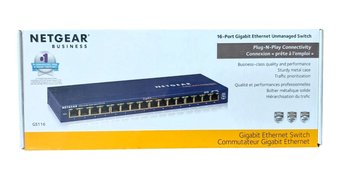 NEW FACTORY SEALED NETGEAR 16-Port Gigabit Ethernet Unmanaged Switch GS116