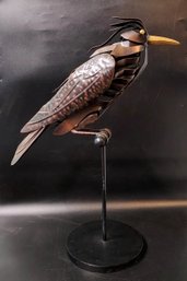 Metal Abstract Sculpture Raven On Stand Pier One