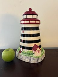 Earthenware Lighthouse Cookie Jar