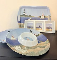 Melamine Serving Set - Nautical Theme