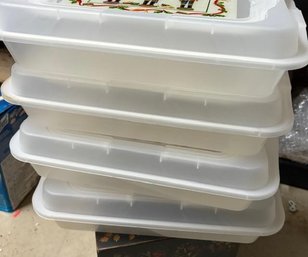5 Plastic Christmas Food Storage Containers With Handles