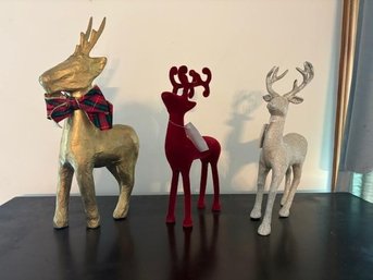 Gold, Red And Silver Reindeer
