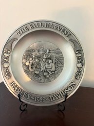 Harley Davidson 1989 - The Fall Harvest Pewter Wall Plate