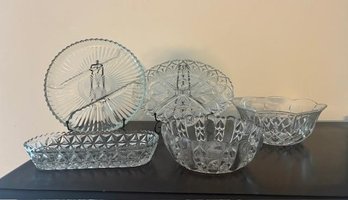 Pressed Glass Lot