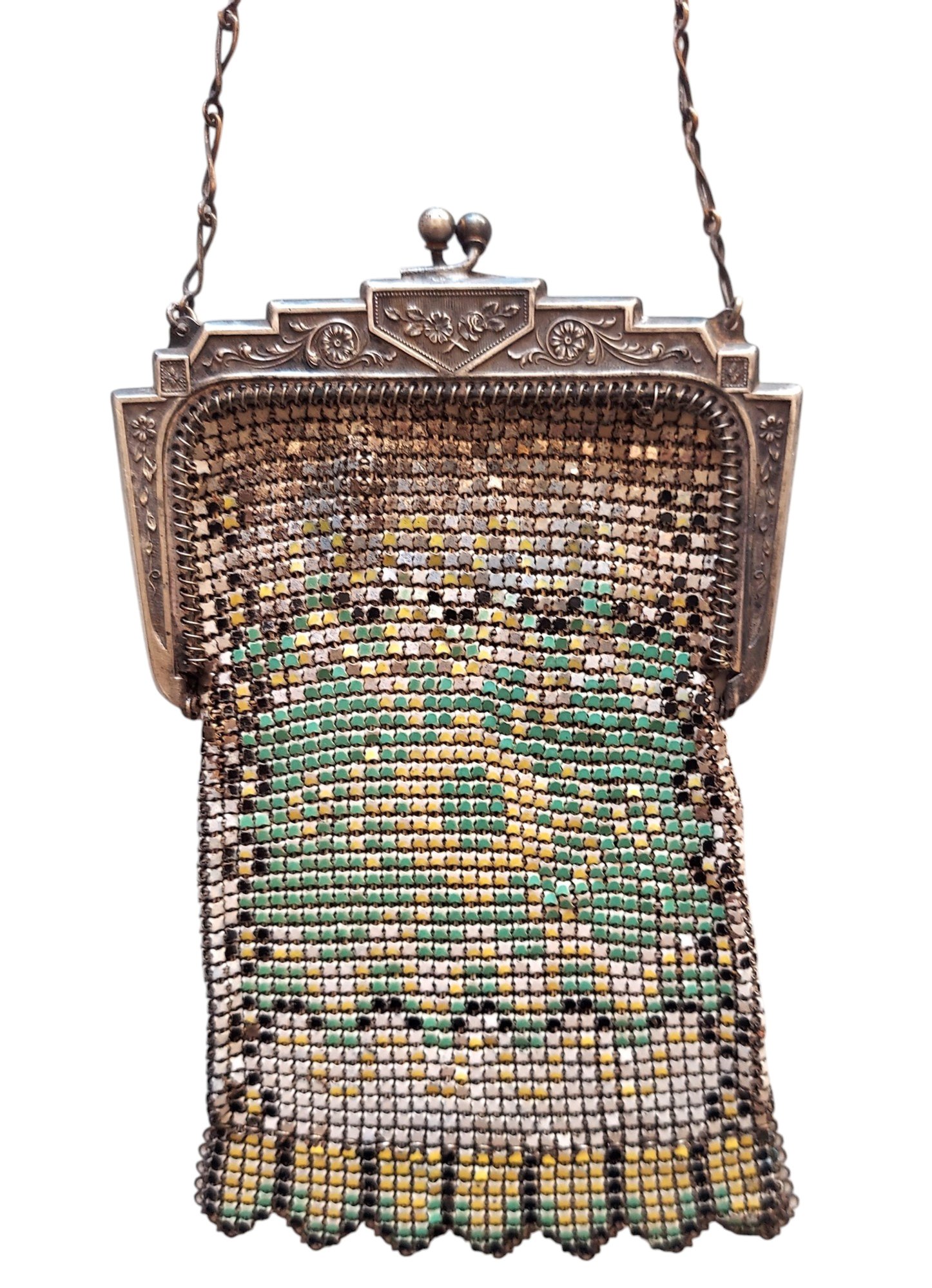 Antique Circa 1920s Art Deco Beaded Mesh Purse #2034471 | Auctionninja.com