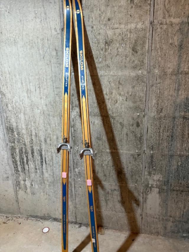 Vintage Skilom Step-Tex Cross Country Skis And 2 Ski Poles #2242203 ...