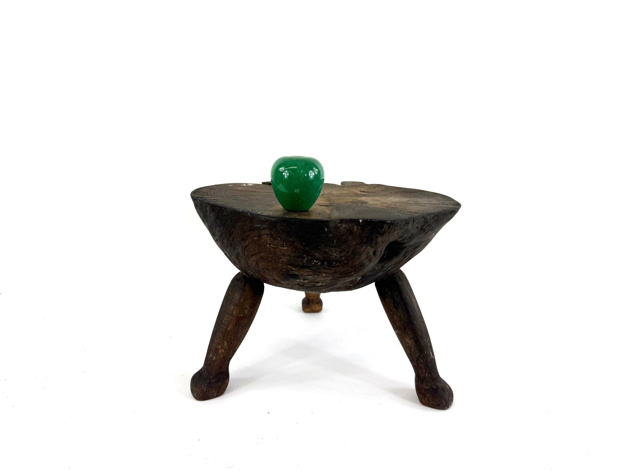 Hand Carved Burl Wood Stool #4810 | Auctionninja.com