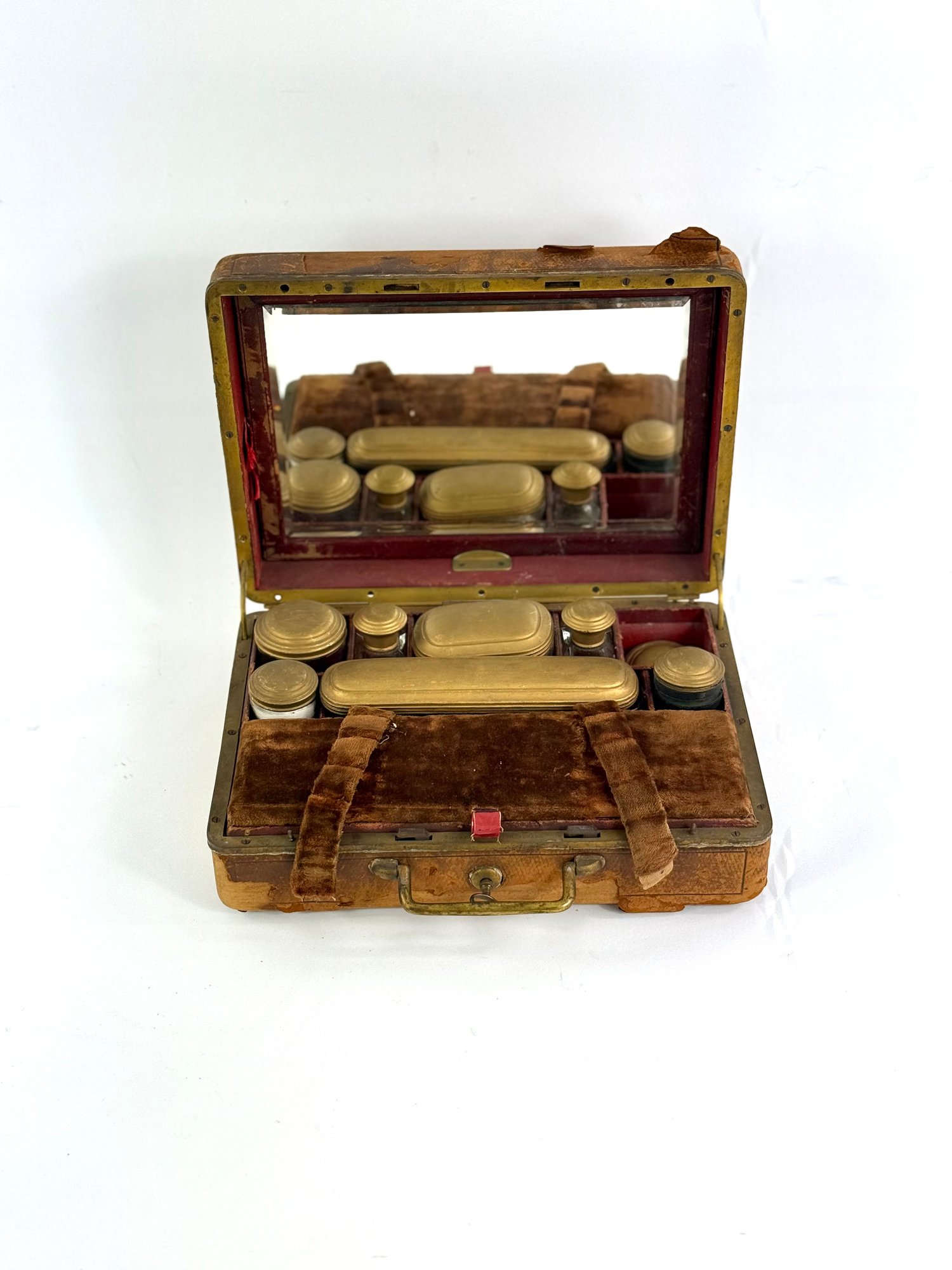 Turn-of-the-century Tiffany Co Traveling Vanity Set #3045