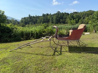 Beautiful In New England Sleigh In Red Paint