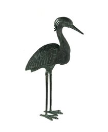 Large Contemporary Metal Blue Heron
