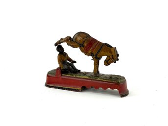 Antique Mechanical Bank Always Did'Spise A Mule'