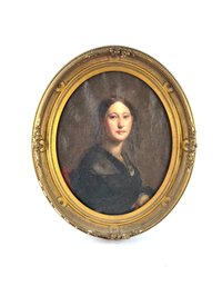 19th Century Portrait Of Woman By Samuel Sexton  (1813-1890)