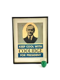 Rare 1920s Calvin Coolidge Campaign Poster