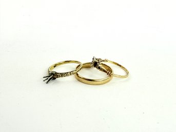 Three 14 Karat Gold Scrap Rings