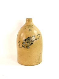19th-century Stoneware Jug Advertising  E.E. Hall & Co