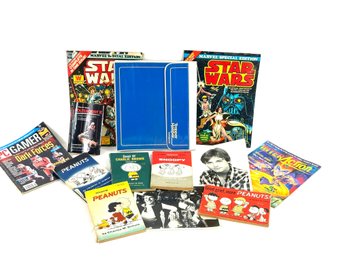 Group Of Books Magazines And Trapper Keeper