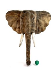 Large Carved Old Elephant Head