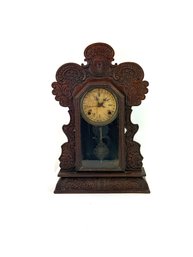 Antique Gingerbread Clock With Days Of The Week