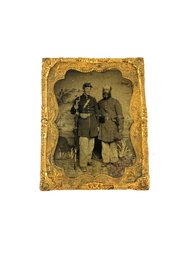Civil War Tin Type Of Two Union Soldiers