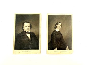 19th Century CVDs Of Stephen Douglas And His Wife