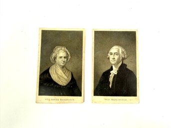 19th Century CVDs Of George And Martha Washington