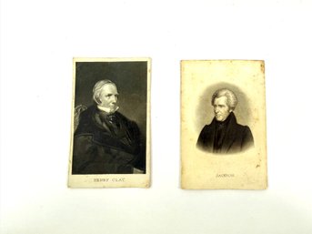 Two 19th Century CVDs Of Henry  Clay & Andrew Jackson