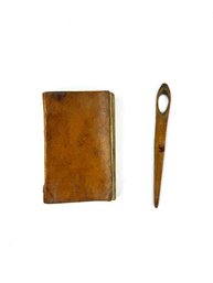 Civil War Era Ration Supply Book With Carved Letter Opener