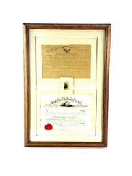 Ira Allen Framed Civil War Documentation And Photo