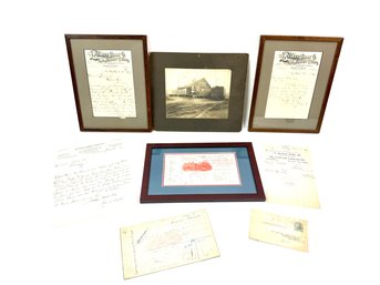 Receipts And Photo Relating To BEAKES Dairy Co. Dairy And Creamery