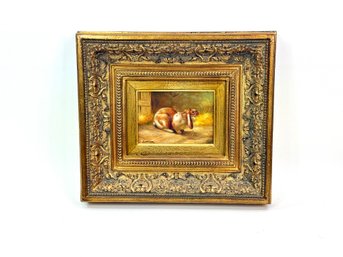 Contemporary Oil On Board Of Rabbit