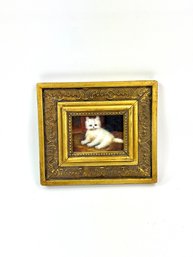 Miniature Contemporary Oil Painting Of Kitten