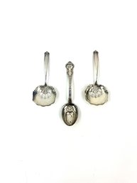 Three Sterling Silver Victorian Spoons