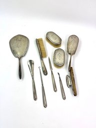 Sterling Silver Victorian Vanity Set
