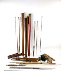 Group Of Antique Fishing Poles