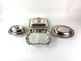 Group Of Four Silver Plated Items