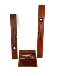 Antique Tools Including Stanley Levels