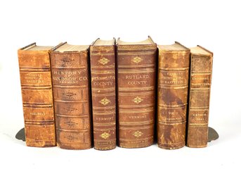 Nice Group Of Antique Vermont County History Books